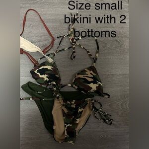 Camouflage Bikini Set with Extra Bottoms
